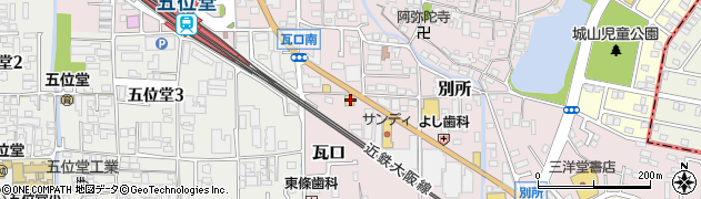 奈良県香芝市瓦口30周辺の地図