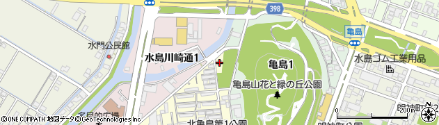 倉敷市役所　社会教育施設水島公民館亀島分館周辺の地図