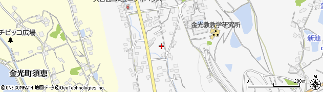 岡山県浅口市金光町大谷713周辺の地図