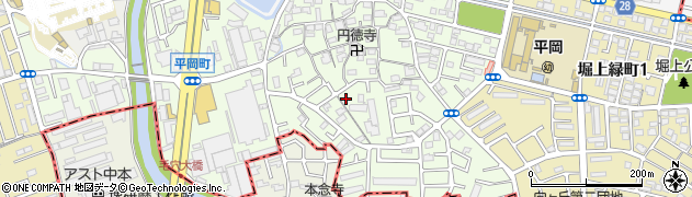 平岡町どじょう公園周辺の地図