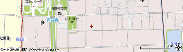 奈良県田原本町（磯城郡）多周辺の地図