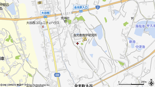 〒719-0111 岡山県浅口市金光町大谷の地図