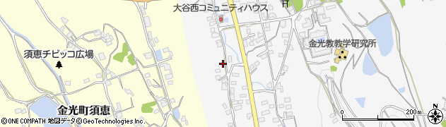 岡山県浅口市金光町大谷585周辺の地図