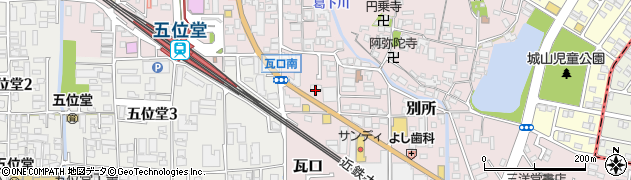 奈良県香芝市瓦口32周辺の地図
