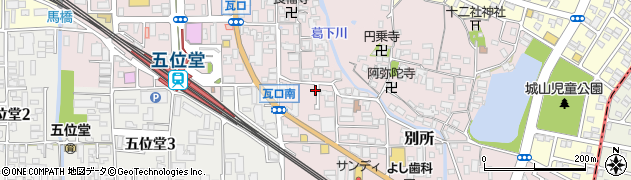 奈良県香芝市瓦口1119周辺の地図