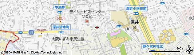 大阪府堺市中区深井清水町1421周辺の地図