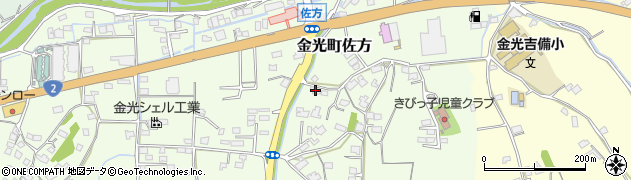岡山県浅口市金光町佐方521周辺の地図