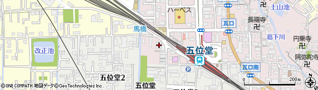 奈良県香芝市瓦口68周辺の地図
