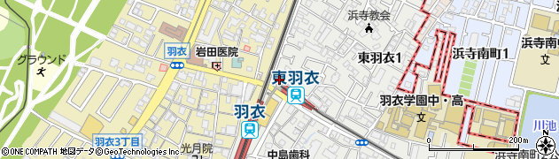 東羽衣駅周辺の地図