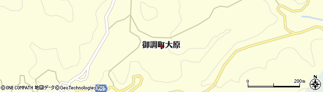 広島県尾道市御調町大原周辺の地図