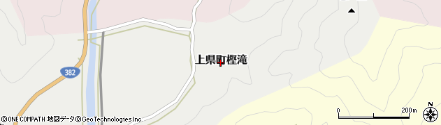 長崎県対馬市上県町樫滝周辺の地図
