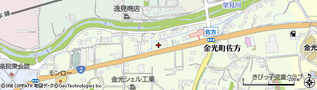 岡山県浅口市金光町佐方102周辺の地図