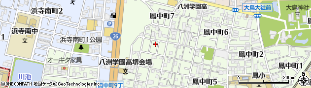 鳳中町クランベリー広場周辺の地図