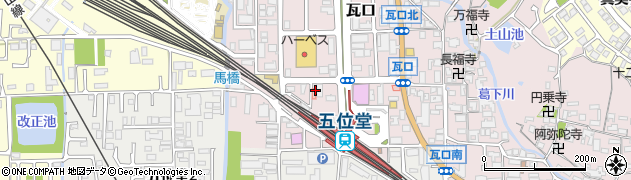 奈良県香芝市瓦口2324周辺の地図
