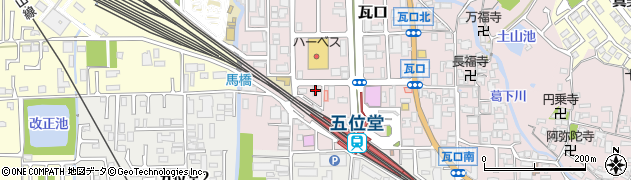 奈良県香芝市瓦口2337周辺の地図