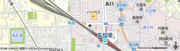 奈良県香芝市瓦口2335周辺の地図