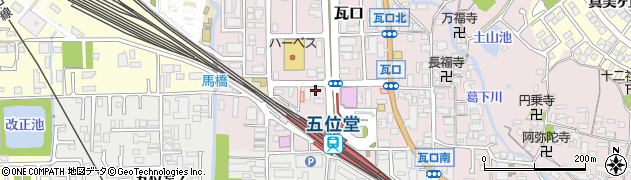 奈良県香芝市瓦口2326周辺の地図