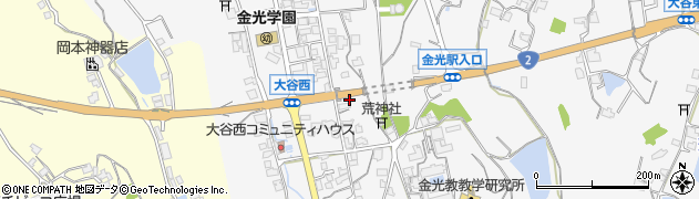 岡山県浅口市金光町大谷466周辺の地図