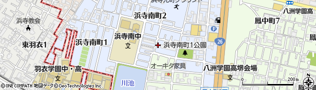 浜寺南町しこくすみれ広場周辺の地図