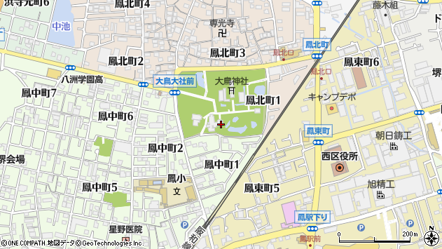 〒593-8328 大阪府堺市西区鳳北町の地図
