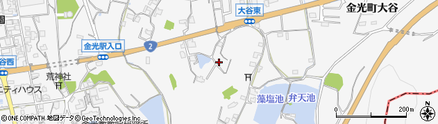 岡山県浅口市金光町大谷1898周辺の地図