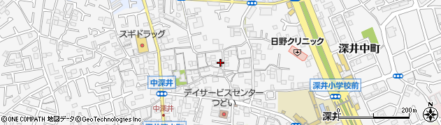大阪府堺市中区深井中町周辺の地図