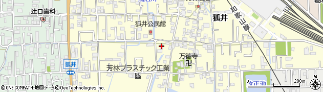 奈良県香芝市狐井周辺の地図