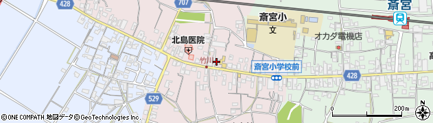 明和竹川簡易郵便局周辺の地図