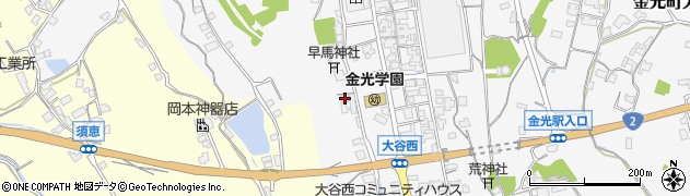 岡山県浅口市金光町大谷557周辺の地図
