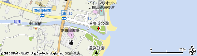 浦海浜公園周辺の地図