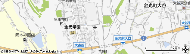 岡山県浅口市金光町大谷390周辺の地図
