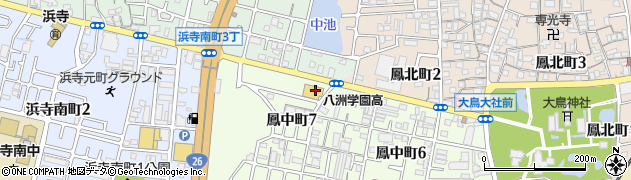 ウエルシア薬局　堺鳳中町店周辺の地図