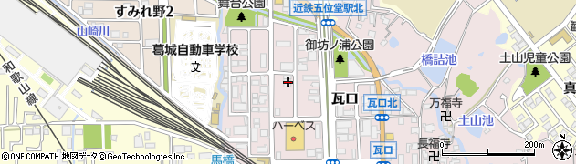 奈良県香芝市瓦口2167周辺の地図