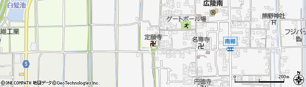 定願寺周辺の地図