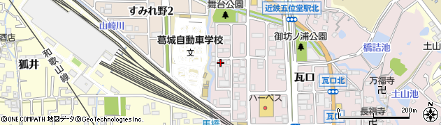 奈良県香芝市瓦口2202周辺の地図