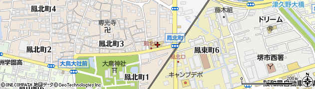 大阪物療大学　１号館・２号館周辺の地図