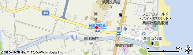 浦郵便局 ＡＴＭ周辺の地図