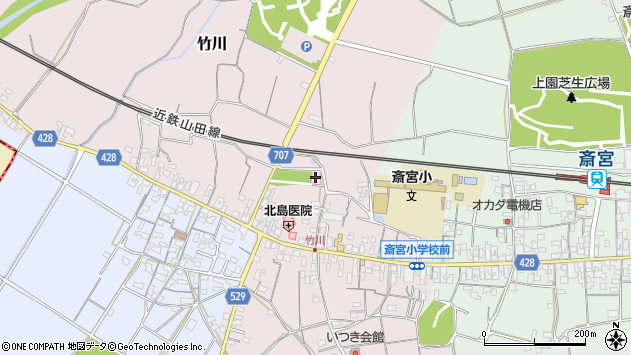 〒515-0325 三重県多気郡明和町竹川の地図