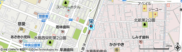 栄駅周辺の地図