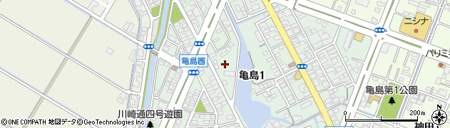 岡山県倉敷市亀島周辺の地図