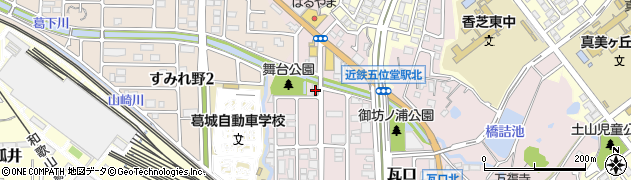 奈良県香芝市瓦口2048周辺の地図