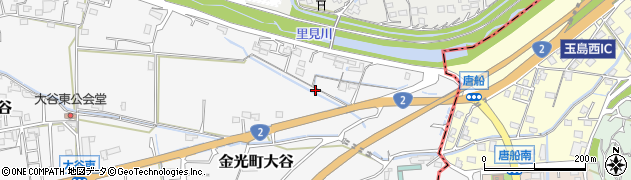 岡山県浅口市金光町大谷2415周辺の地図