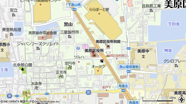 〒587-0000 大阪府堺市美原区（以下に掲載がない場合）の地図