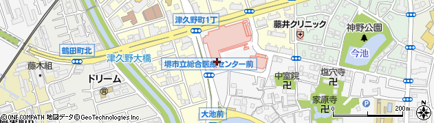 堺市立総合医療センター周辺の地図