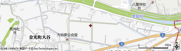 岡山県浅口市金光町大谷2361周辺の地図