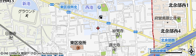 大阪府堺市東区日置荘北町周辺の地図