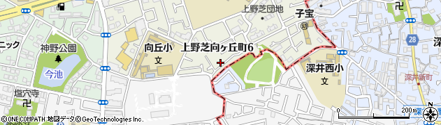 上野芝向ヶ丘町うばゆり広場周辺の地図