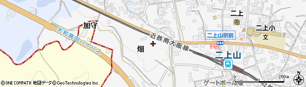 奈良県香芝市畑周辺の地図