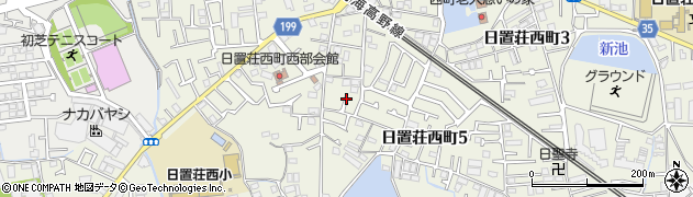 大阪府堺市東区日置荘西町周辺の地図