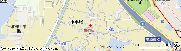 大阪府堺市美原区小平尾周辺の地図
